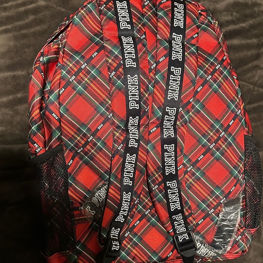Victoria’s Secret Plaid Red Backpack - Picture 2 of 3